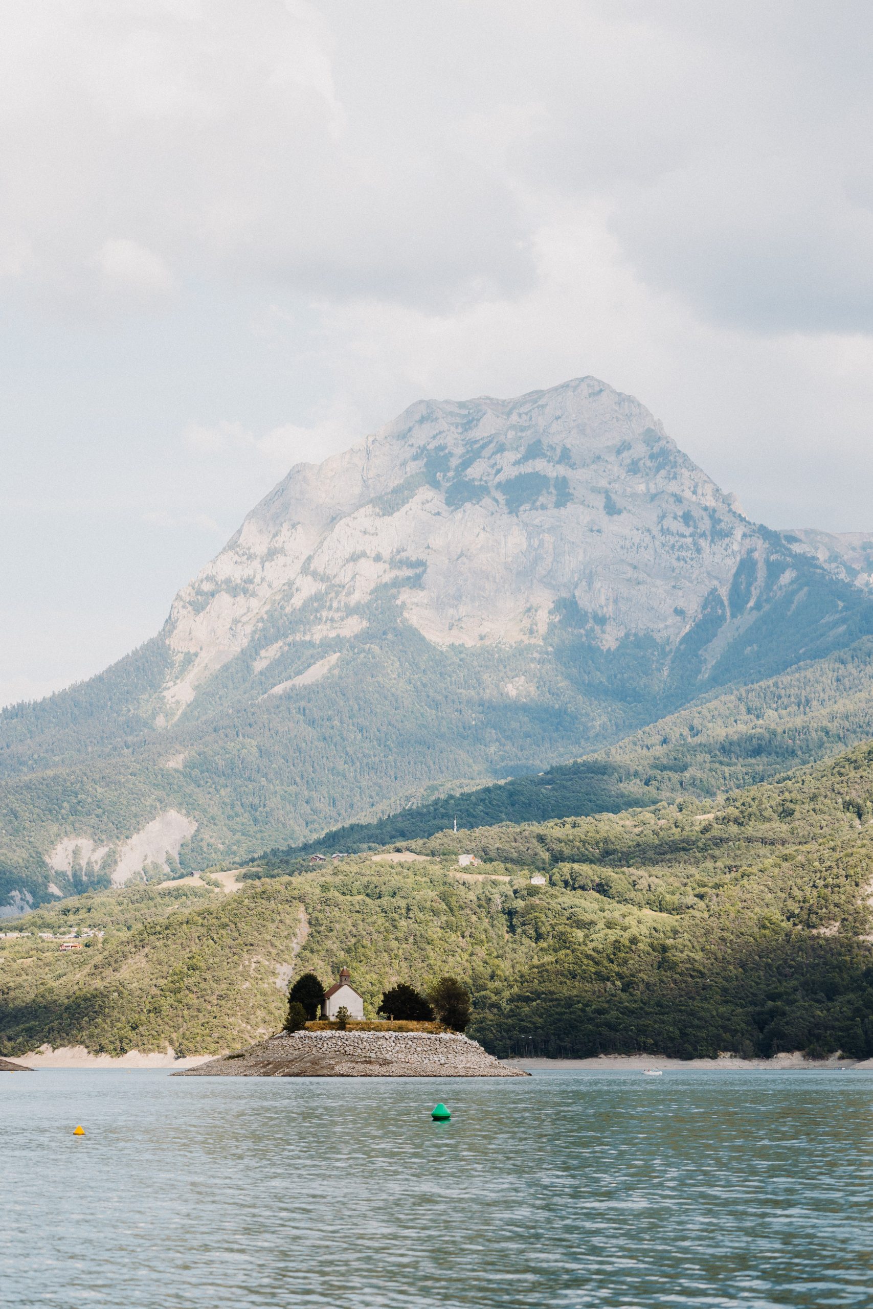 View of Serre-Ponçon beaches